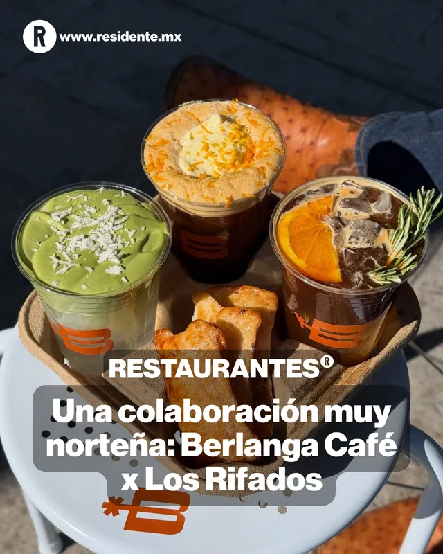 Una colaboración muy norteña, Berlanga Café y Los Rifados tendrán menú especial de desayuno el 19 de abril: chilaquiles, barbacoa y la nueva bebida "Latte Linares"