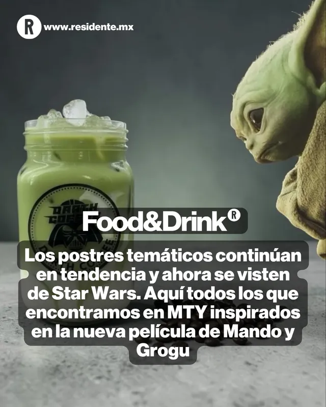 Los postres temáticos continúan en tendencia y ahora se visten de Star Wars. Aquí todos los que encontramos en MTY inspirados en la nueva película de Mando y Grogu