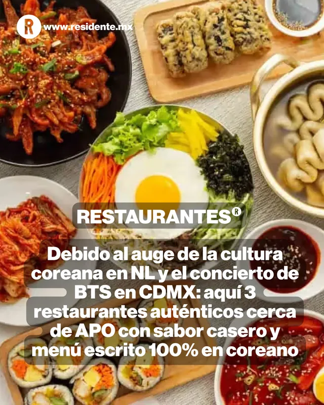 Tres restaurantes cerca de APO con menú escrito 100% en coreano