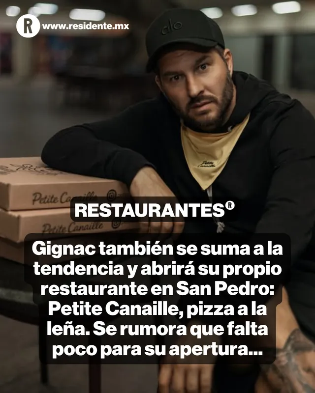 Gignac también se suma a la tendencia y abrirá su propio restaurante en San Pedro: Petite Canaille, pizza a la leña. Se rumora que falta poco para su apertura...