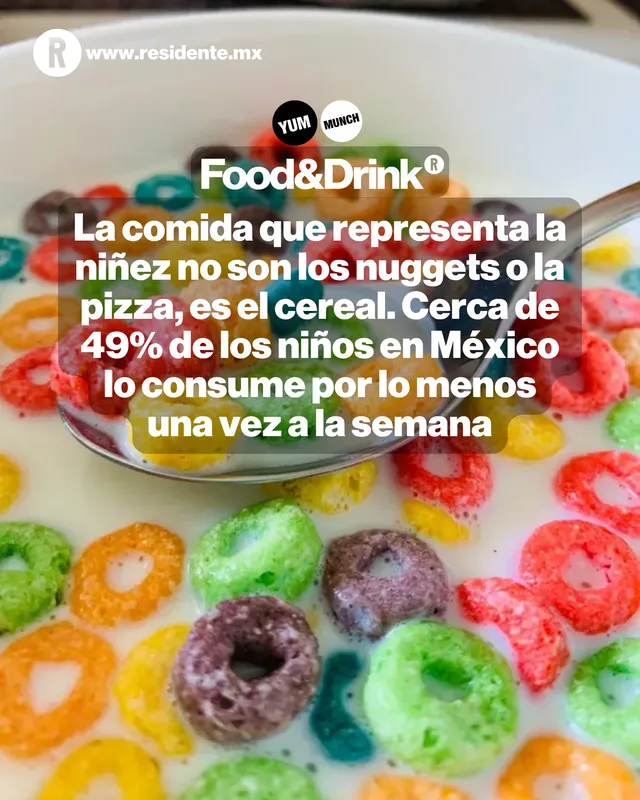 La comida que representa la niñez no son los nuggets o la pizza, es el cereal. Cerca de 49% de los niños en México lo consume por lo menos una vez a la semana 