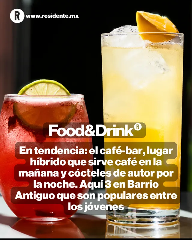 En tendencia: el café-bar, lugar híbrido que sirve café en la mañana y cócteles de autor por la noche. Aquí 3 en Barrio Antiguo que son populares entre los jóvenes 