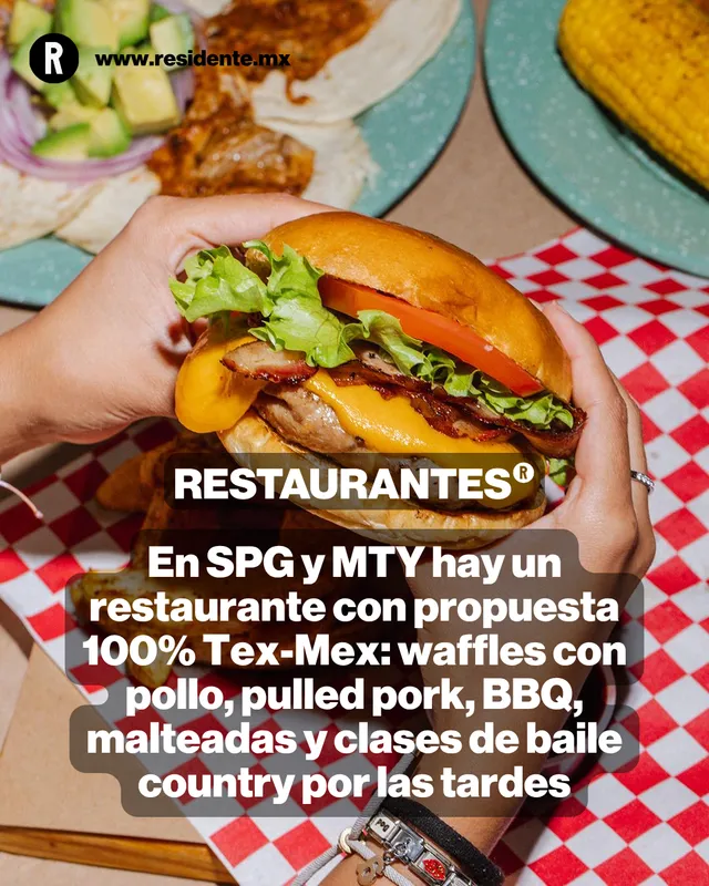 En SPG y MTY hay un restaurante con propuesta 100% Tex-Mex: waffles con pollo, pulled pork, BBQ, malteadas y clases de baile country por las tardes