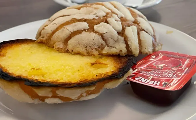 Concha de nata a la plancha. Continúa el furor por esta delicia, ahora en Comedero La Miga - Monterrey Centro, Nuevo León