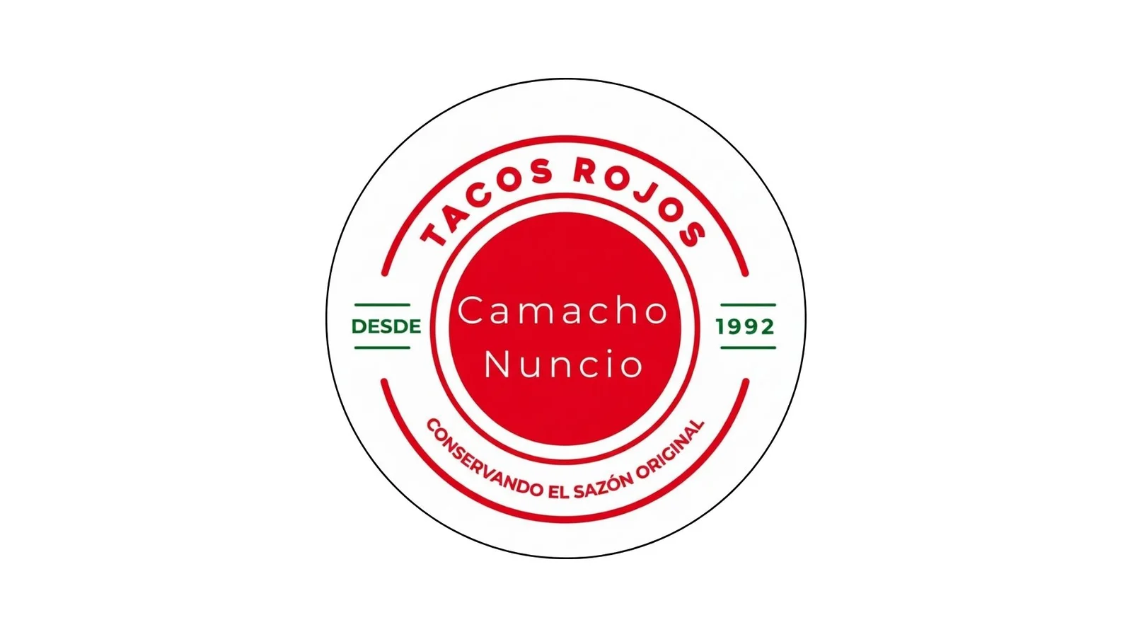 Taquerías icónicas. Camacho Nuncio: desde 1992 en SNN, su receta tiene más de 75 años, ofrecen tacos rojos asados al carbón, la gente dice que "no hay otros iguales"