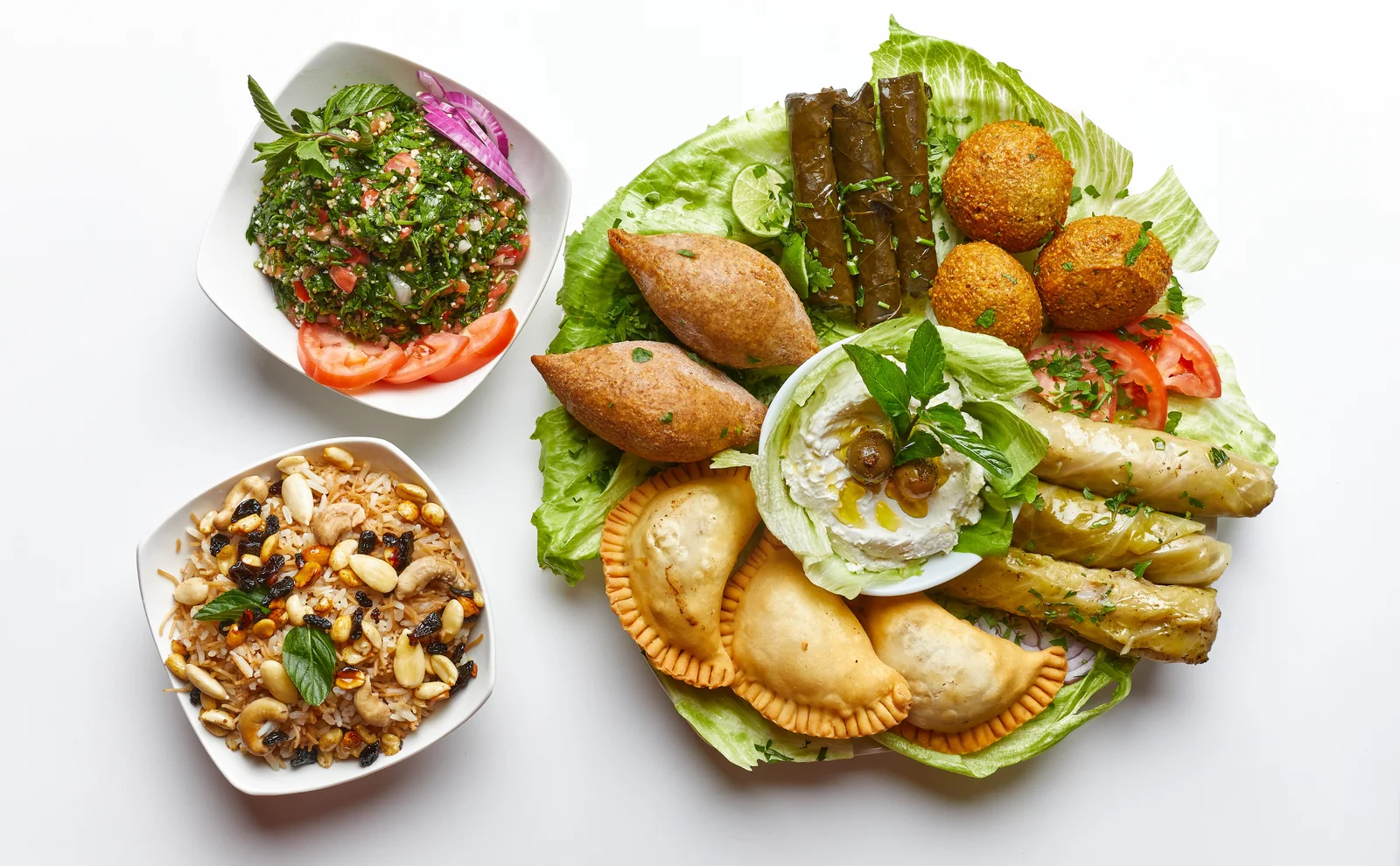 El Beirut ya tiene su propio "Platillo Icónico de NL": Surtido árabe, 4 clásicos libaneses en un solo plato, jocoque, ensalada tabulé y sazón casera en San Pedro