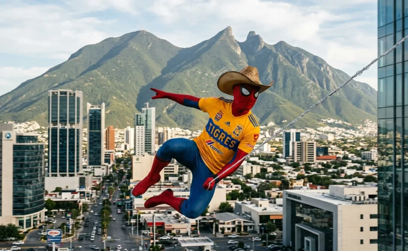¿Te imaginas cómo sería la vida de Spider-Man/Peter Parker si fuera regio? Iría a la UANL, comería tostadas de La Siberia y en la noche vigilaría Barrio Antiguo
