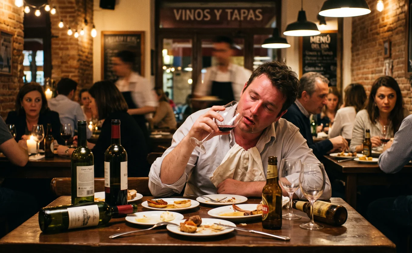 Si vas a un restaurante no tomen en exceso
