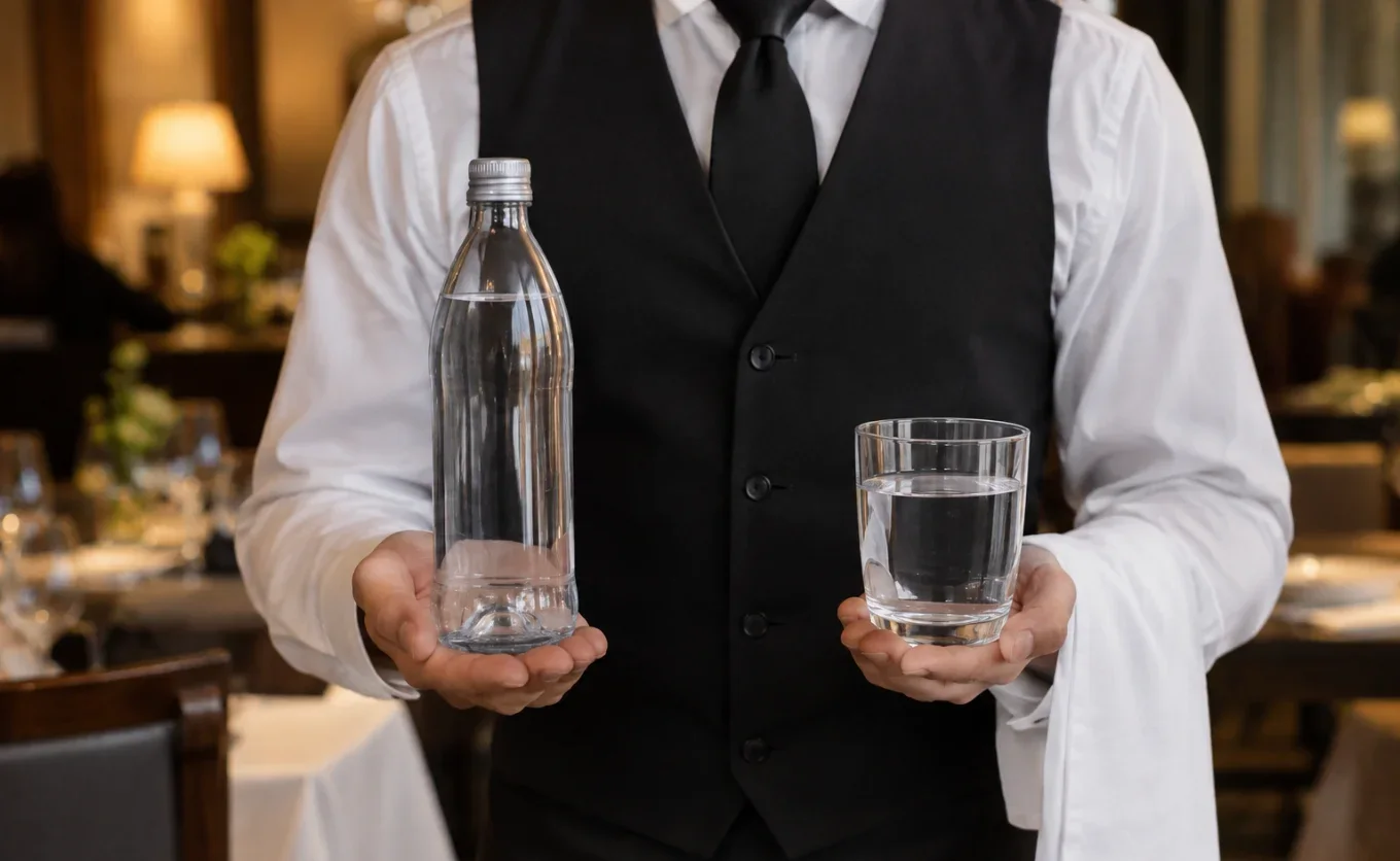 ¿Agua embotellada o agua de cortesía? La inminente discusión sobre el derecho al agua, un básico universal, en los restaurantes de lujo