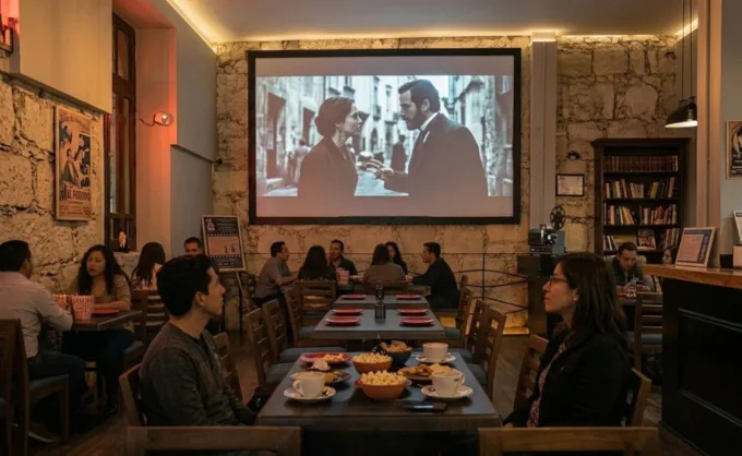 Parece que los cines ya tienen competencia en MTY, los cineclubs en cafeterías están cobrando fuerza y tienen todo: café, palomitas, proyector, ¿qué más necesitan? — Gastronomía en Monterrey, Nuevo León